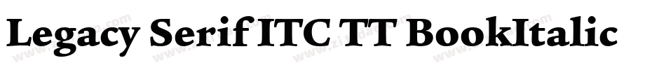 Legacy Serif ITC TT BookItalic字体转换